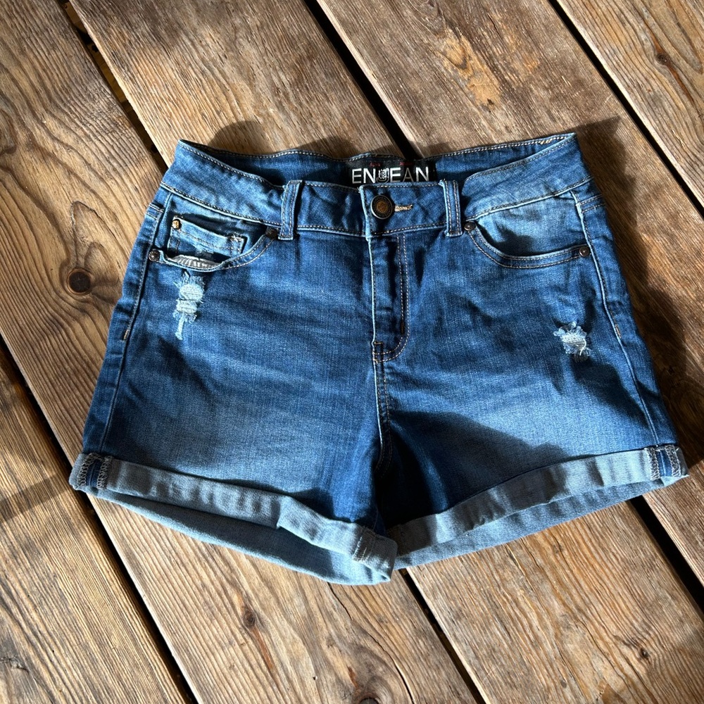 Enjean Women's Classic Blue Jean Shorts